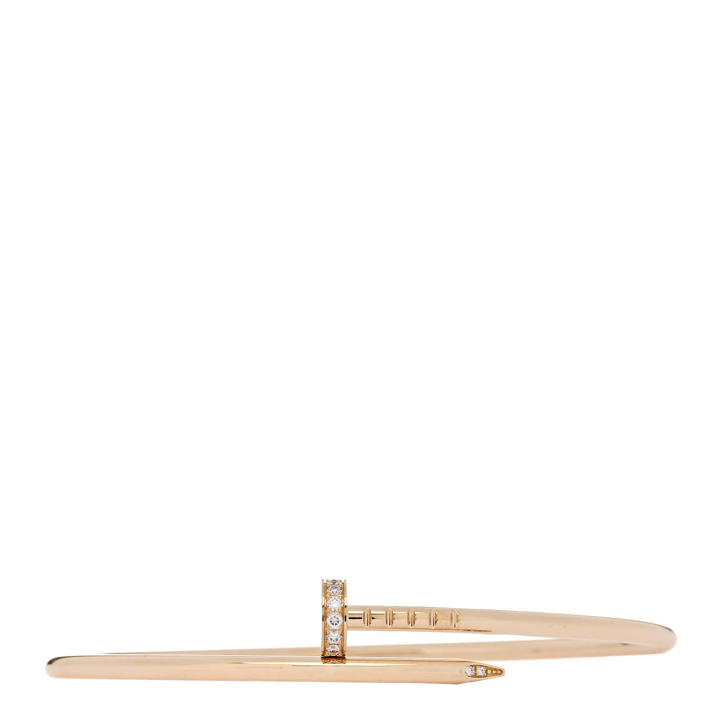18K Yellow Gold Diamond Small Juste Un Clou Bracelet 17