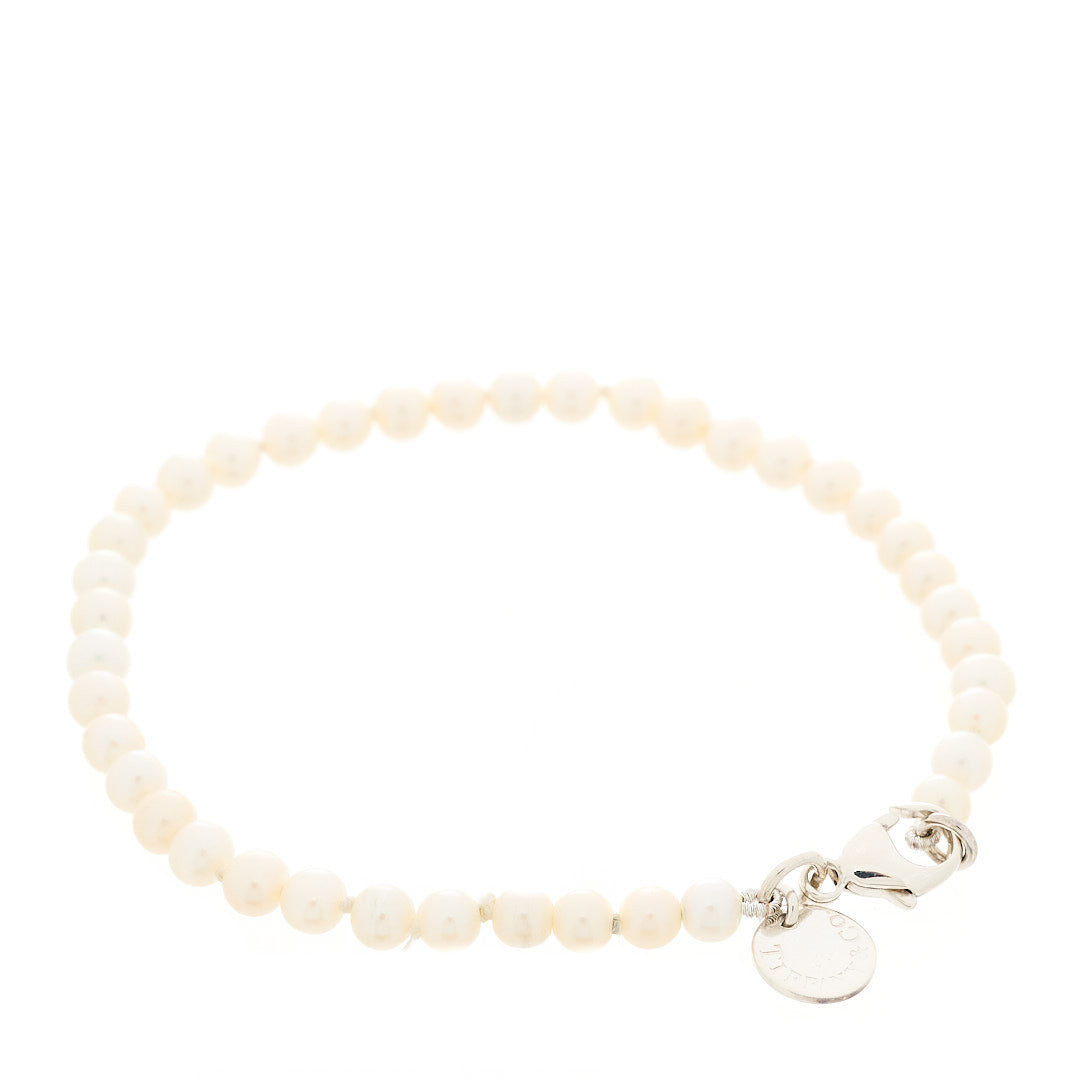 Tiffany Sterling Silver Pearl Ziegfeld Bracelet 3 of 5