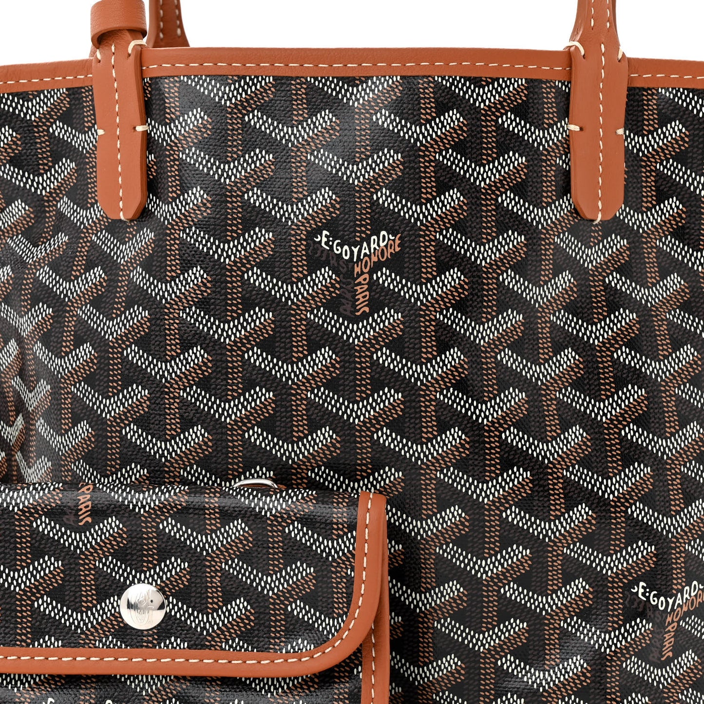Goyardine Reversible Mini Anjou Black Gold