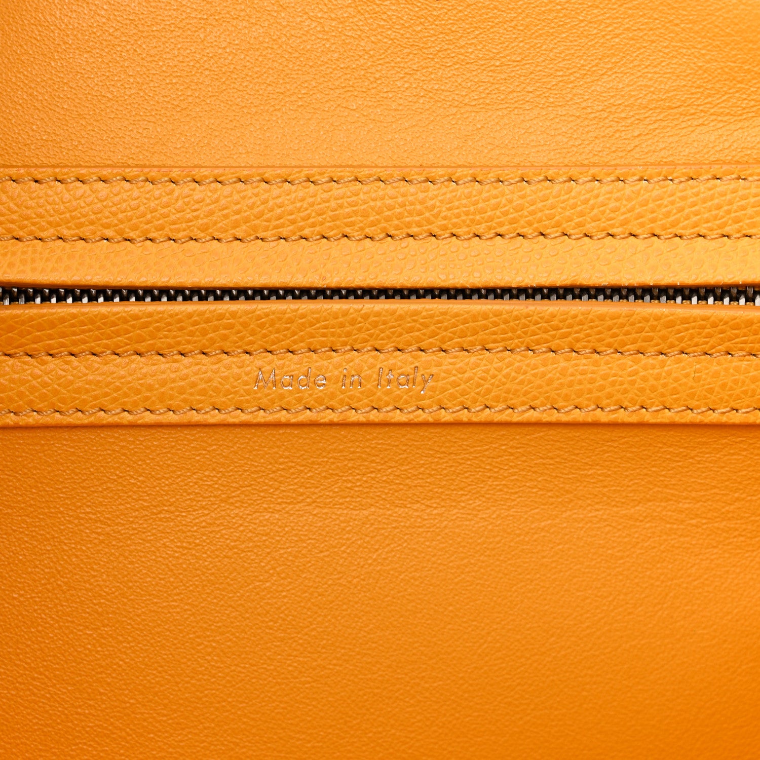 Celine Grained Calfskin Medium Phantom Luggage Saffron 6 of 14