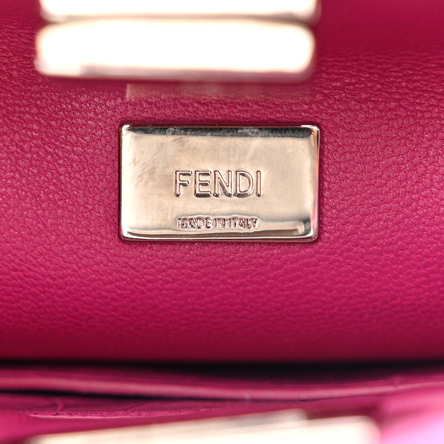 Fendi Shiny Alligator Shiny Nappa Micro Peekaboo Iconic Satchel Magenta 7 of 13