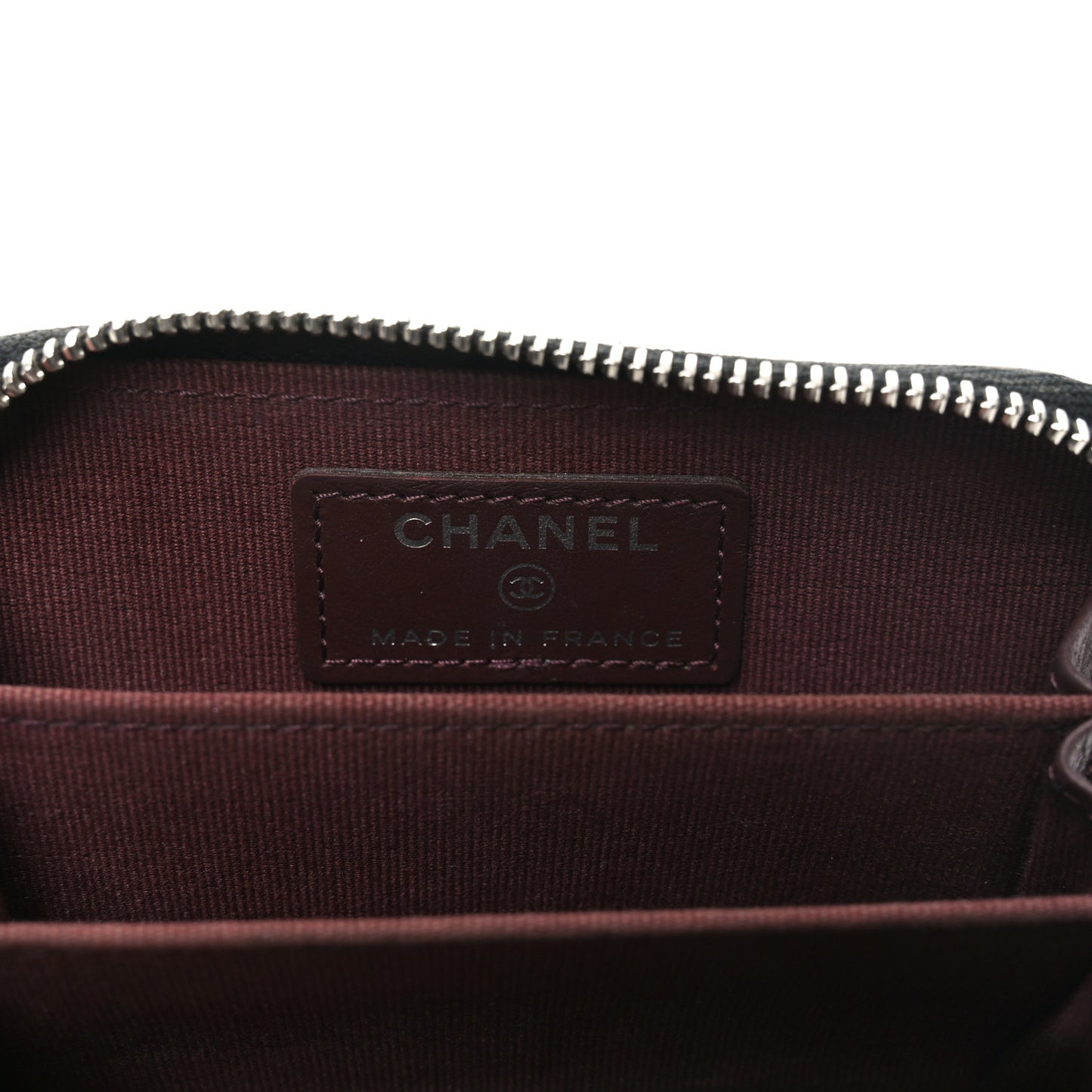 Caviar Quilted Zip Coin Purse Black