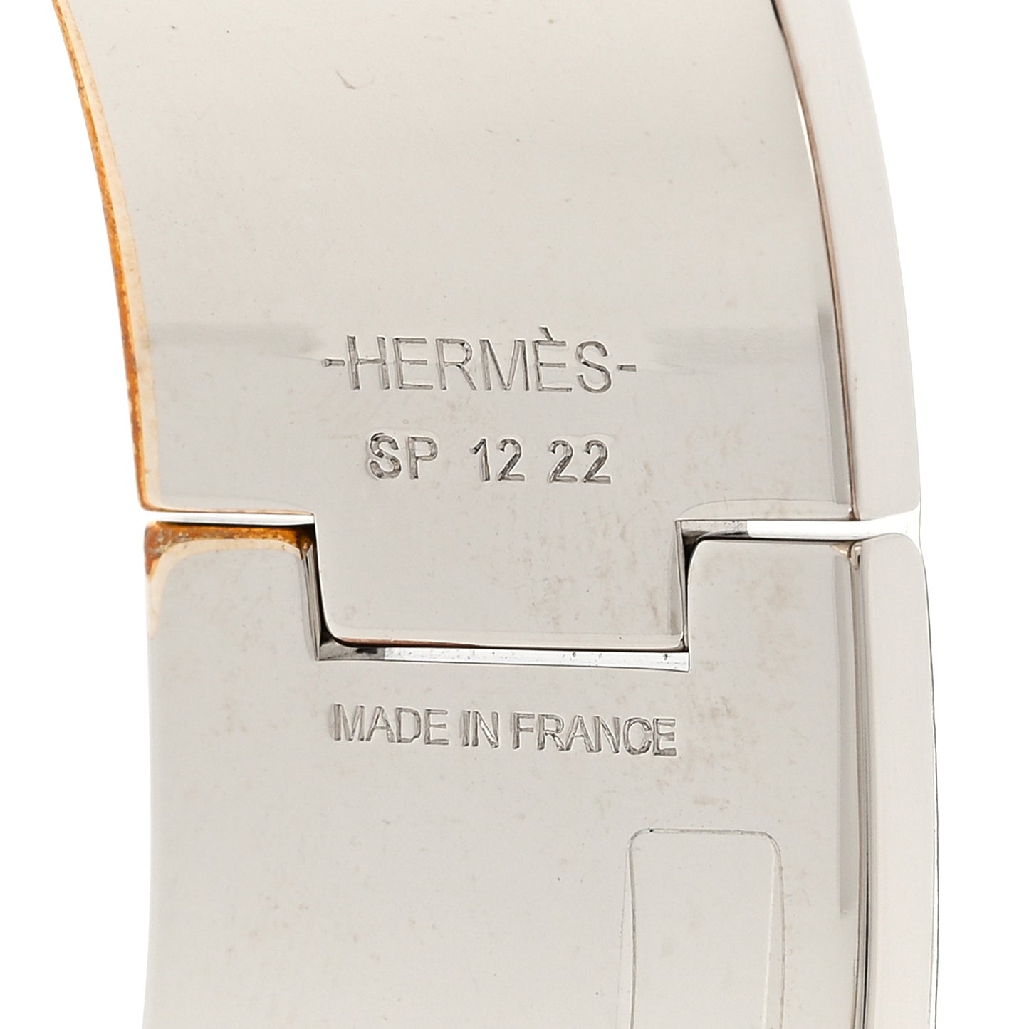 Enamel Printed Wide Les Mustangs II Clic Clac H Bracelet PM Ecume