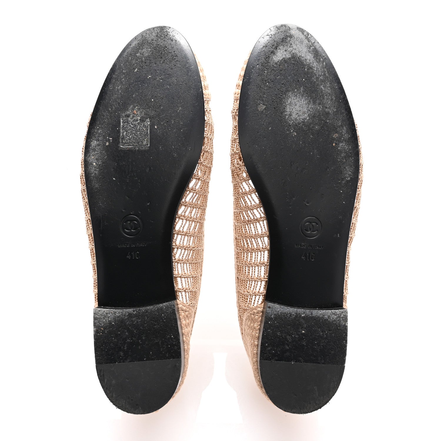 Chanel Raffia Cap Toe Ballerina Flats 41 Beige 6 of 11