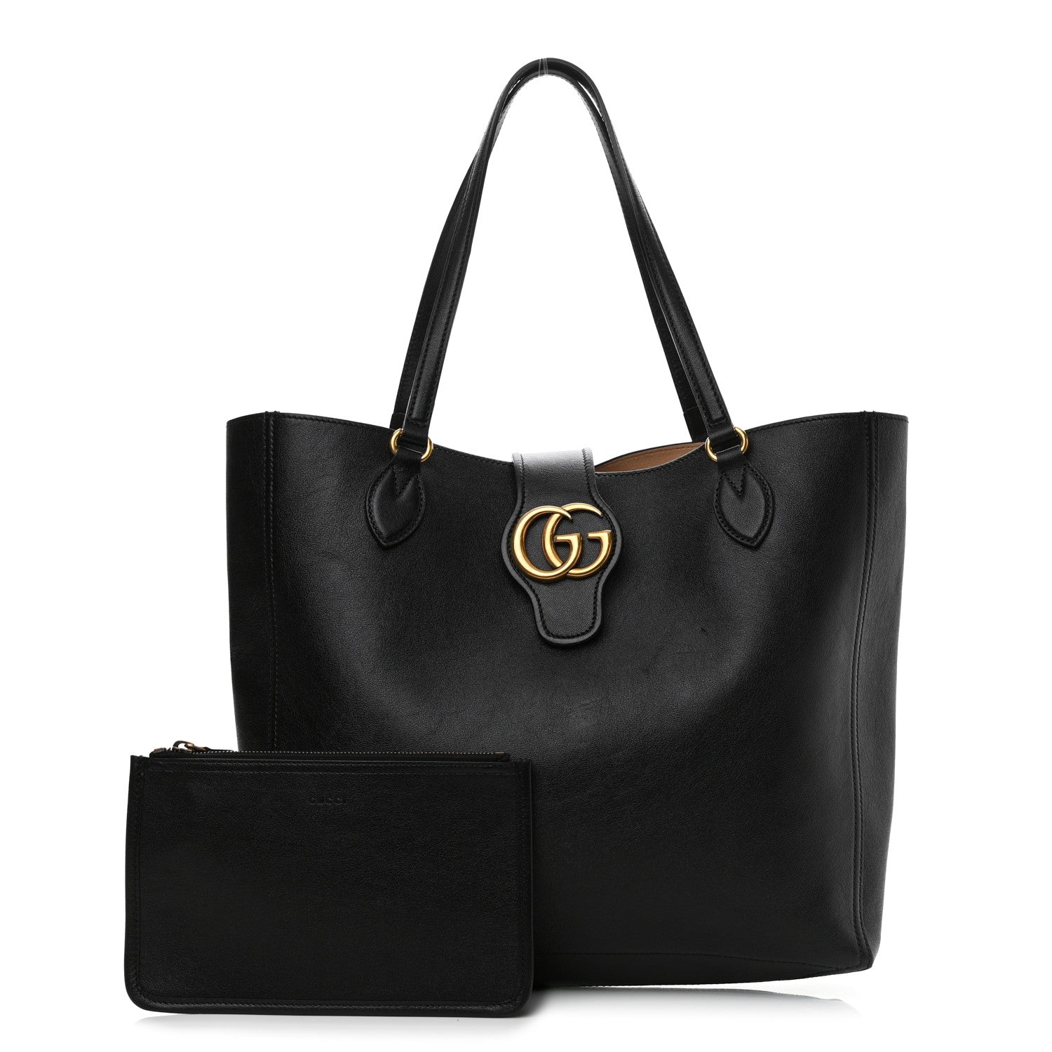 Gucci New Sakai Calfskin Lux Medium Dahlia Tote Black 1150770
