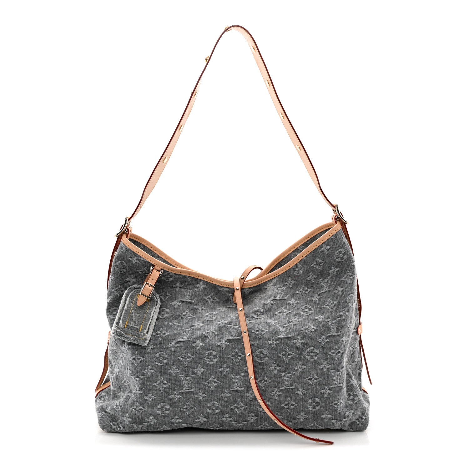 Louis Vuitton Monogram Denim CarryAll MM Washed Grey 1890836