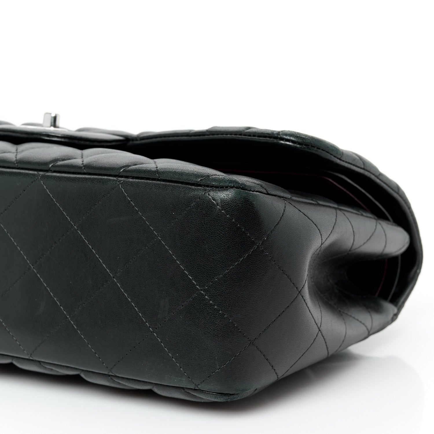 Chanel Lambskin Quilted Jumbo Double Flap Black 11 of 13