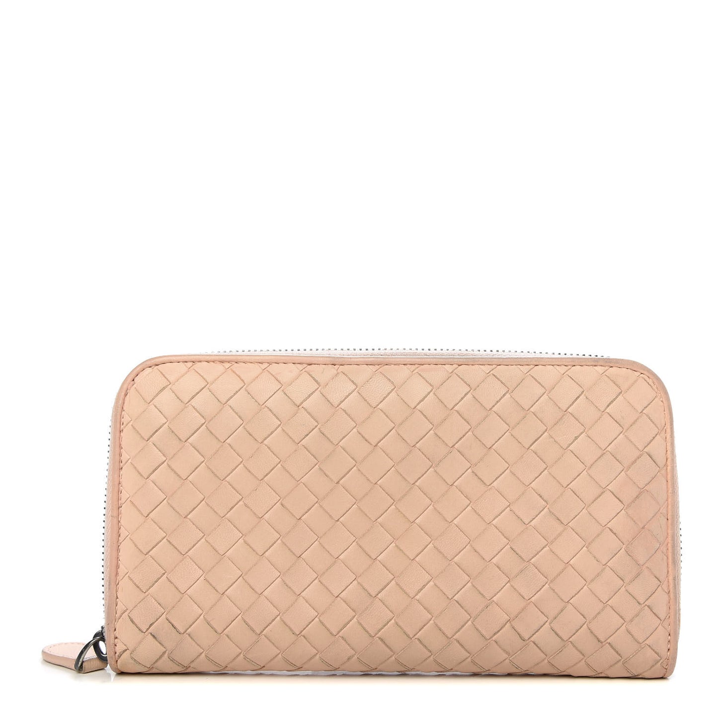 Nappa Intrecciato Zip Around Wallet Flamingo
