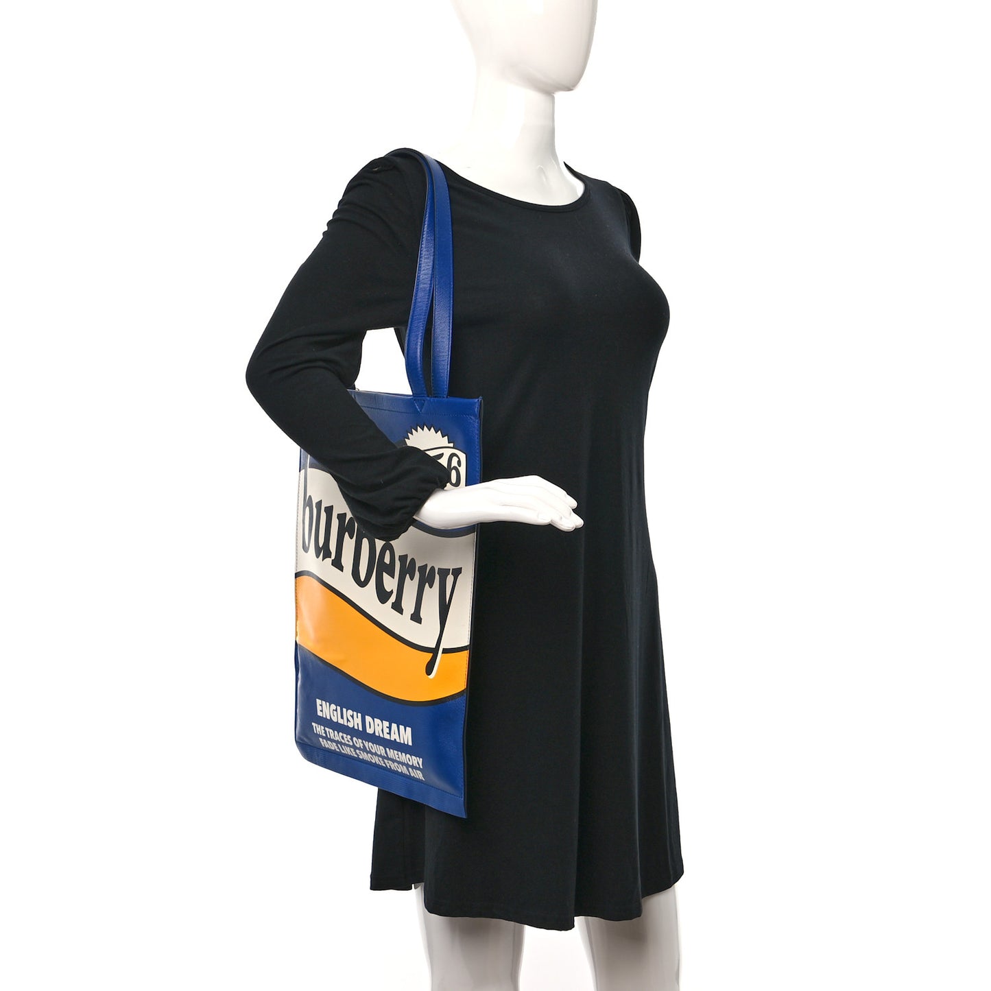 E-Canvas Slogan Book Tote Blue