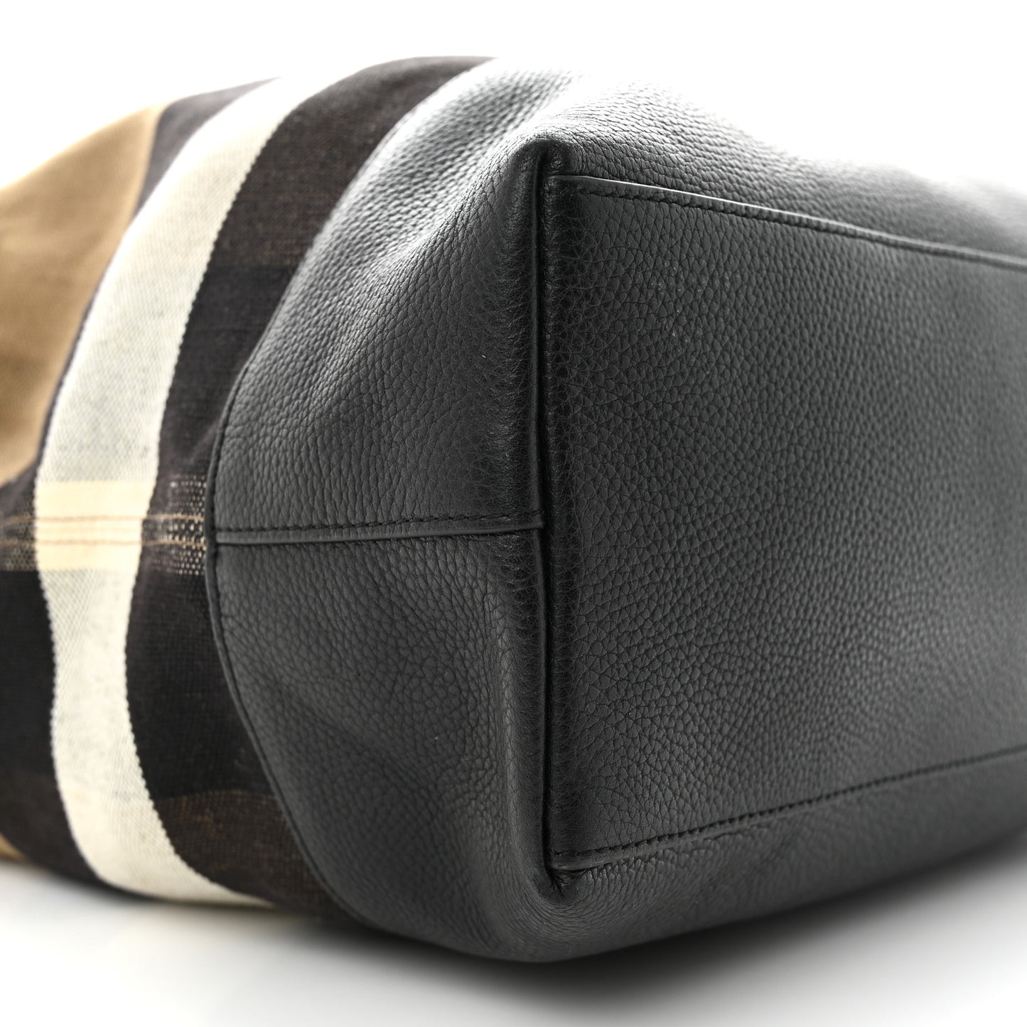 Canvas Check Armley Folding Messenger Black