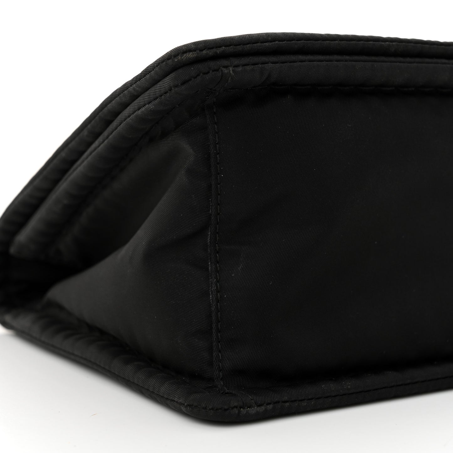 Tessuto Nylon Chain Flap Shoulder Bag Black