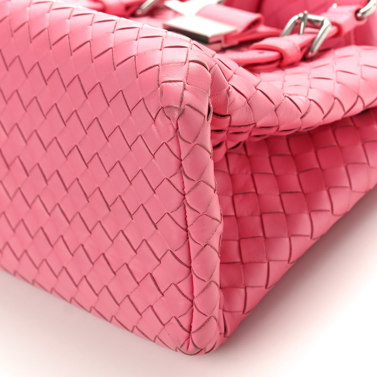 Calfskin Intrecciato Mini Roma Pink