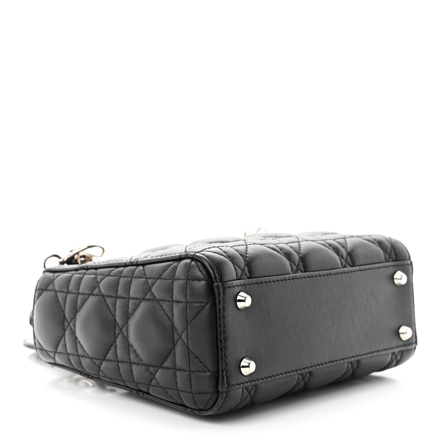 Lambskin Cannage Mini Lady Dior Black