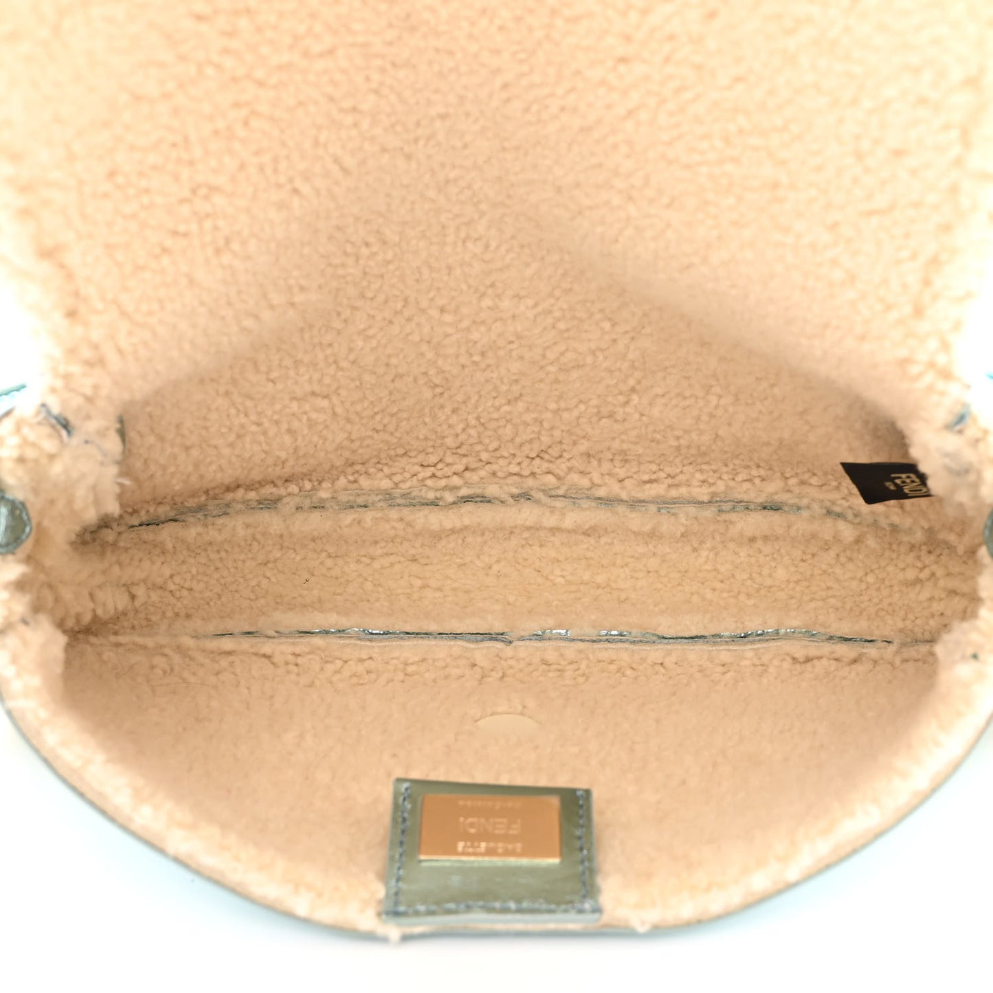 Metallic Lambskin Sheepskin Fur Re-Edition 2005-2006 Baguette Light Blue