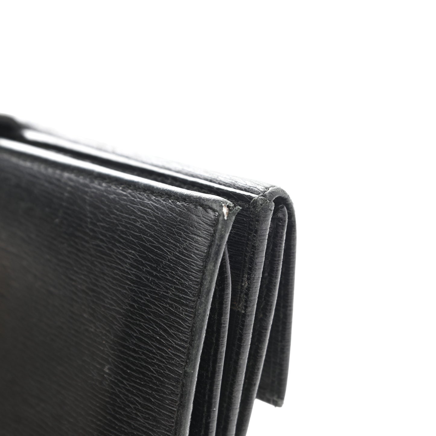 Calfskin Continental Bardot Wallet Black