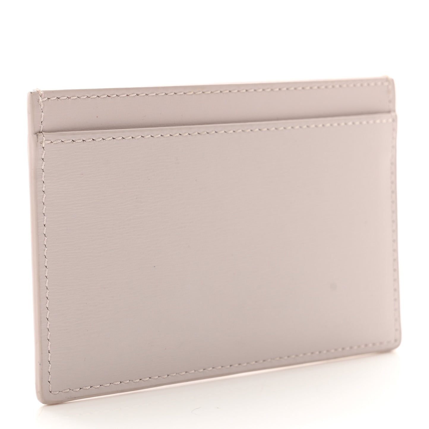 Shiny Calfskin Triomphe Cuir Card Holder Poudre