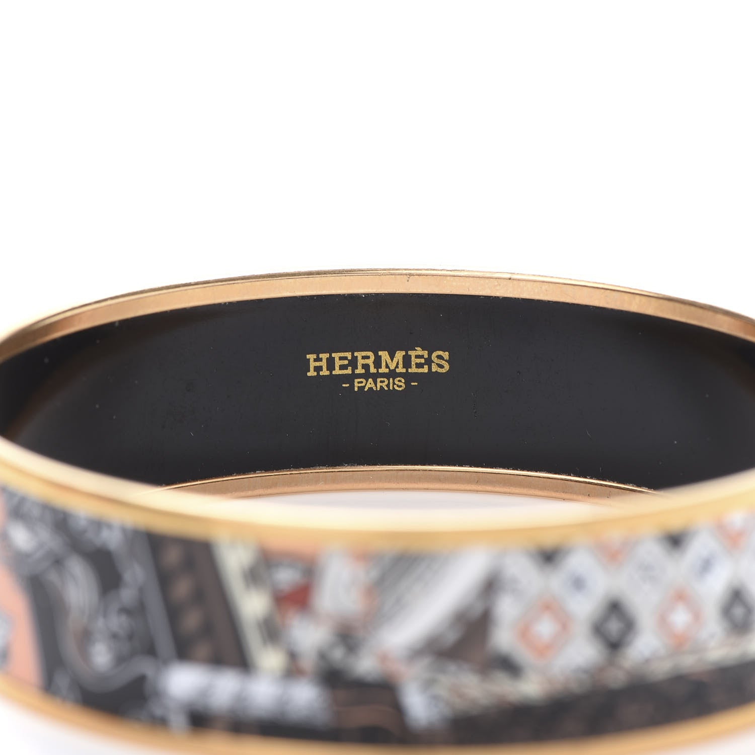 Hermes Enamel Printed Wide Bracelet 70 4 of 6