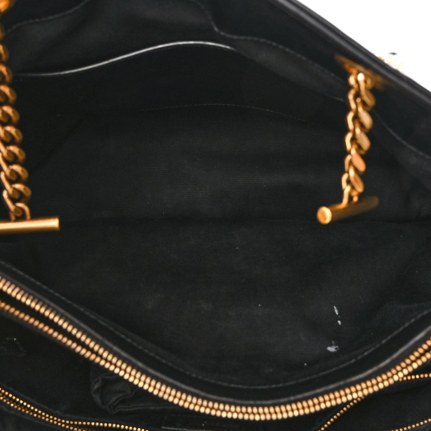 Calfskin Y Quilted Monogram Large Loulou Shopper Black