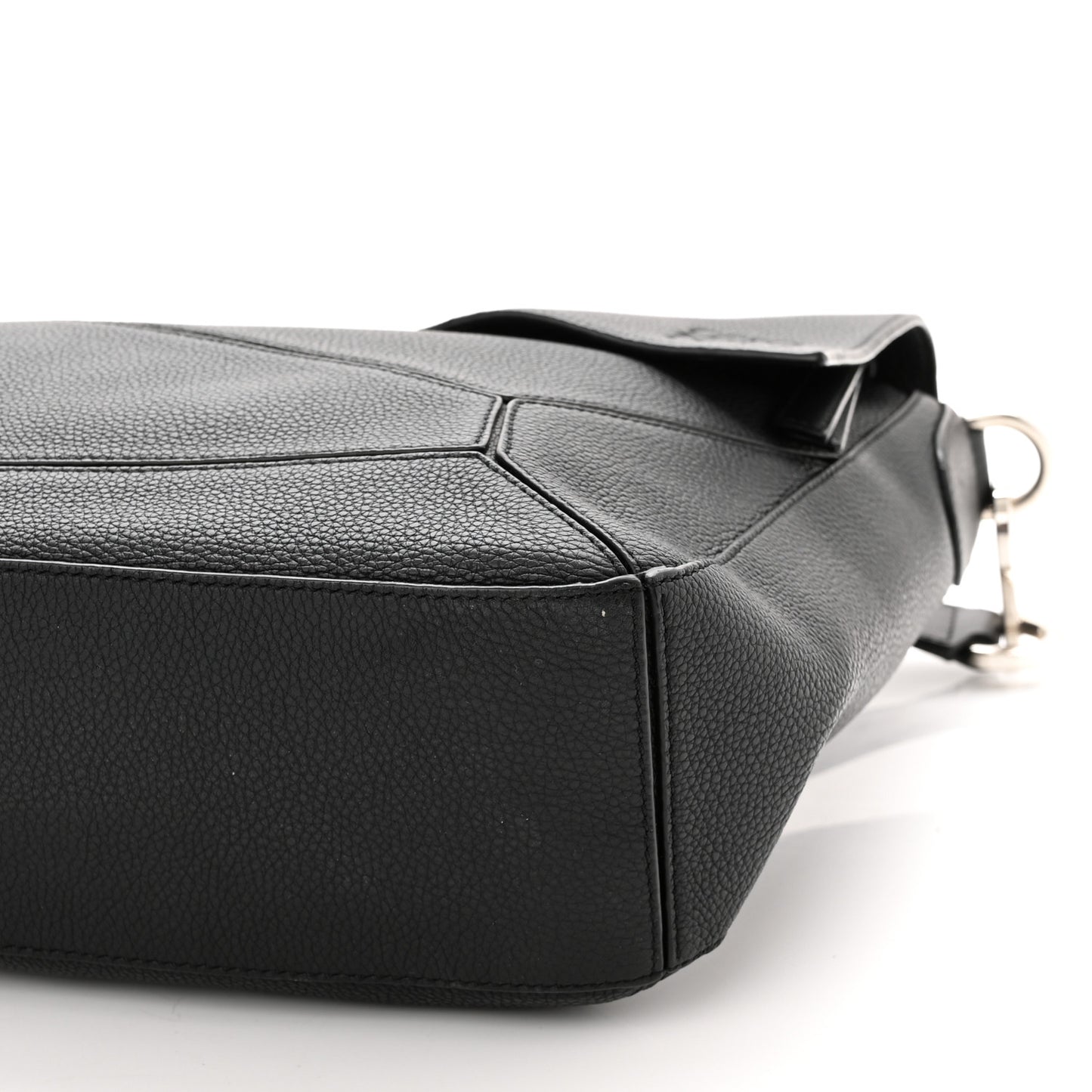 Calfskin Puzzle Messenger Bag Black