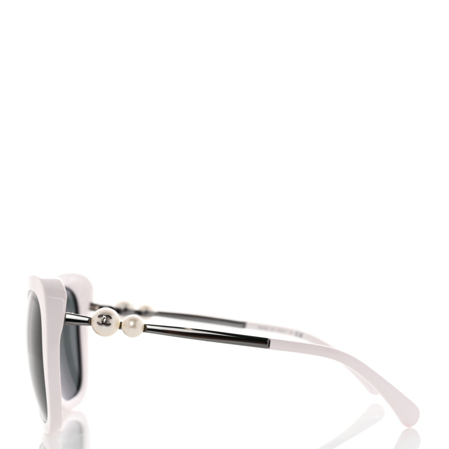 Acetate Butterfly Winter Pearl Sunglasses 5339-H White