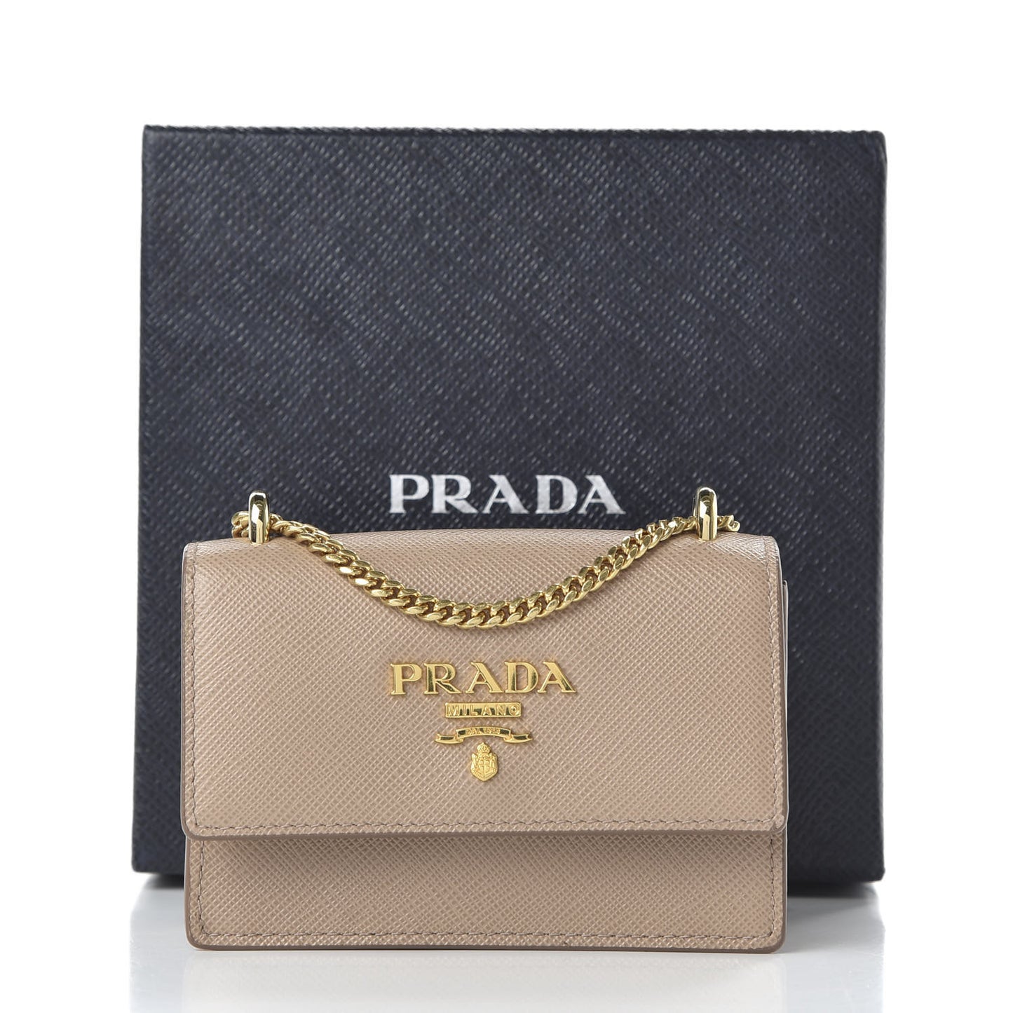 Saffiano Card Holder With Chain Cammeo