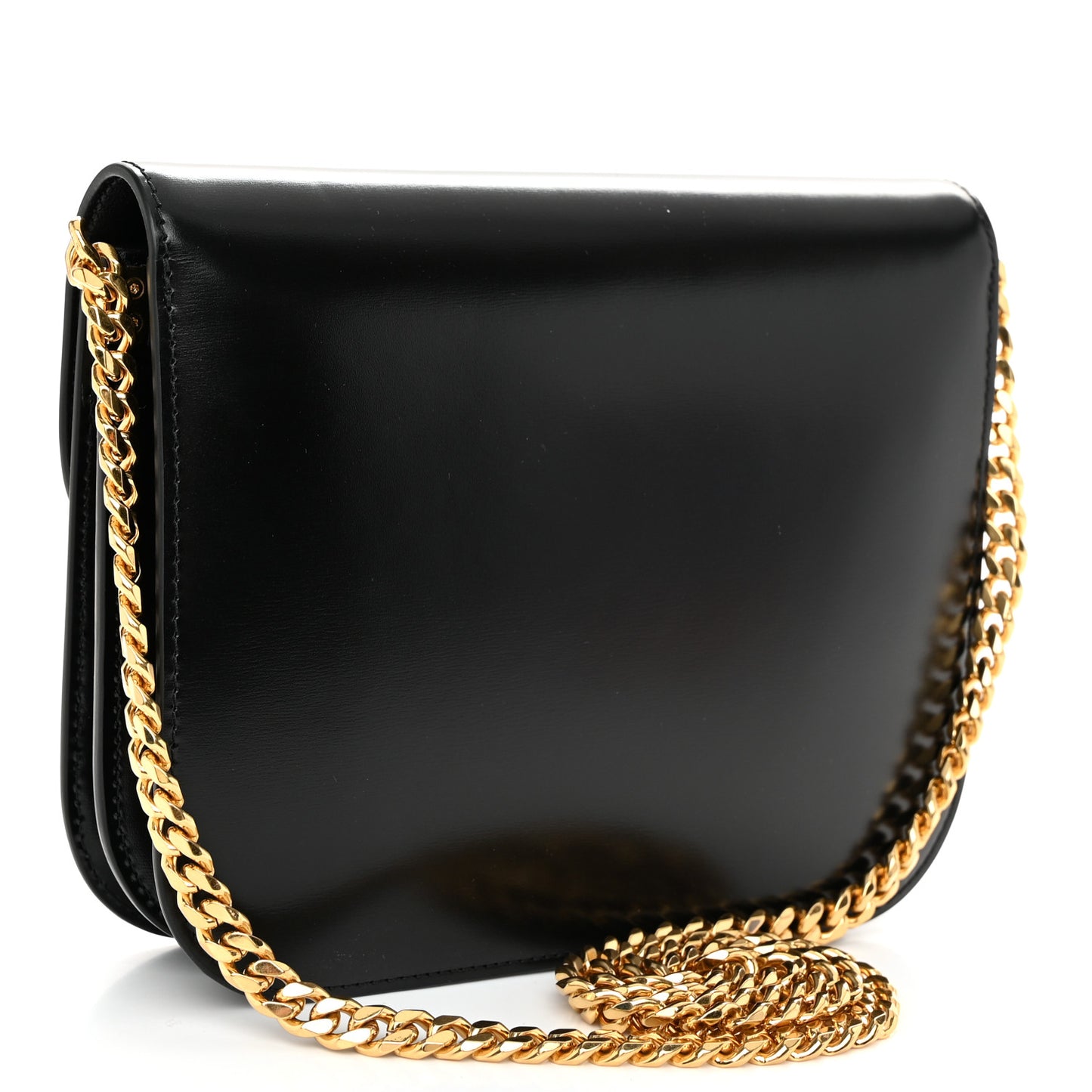 Shiny Calfskin College Triomphe Black
