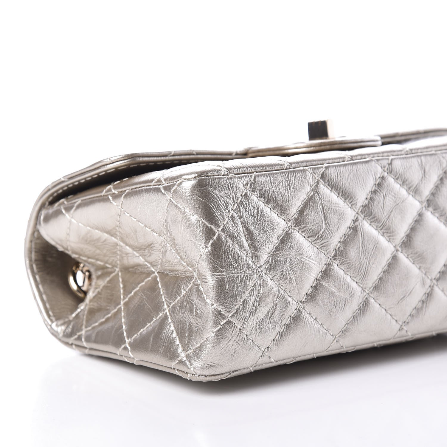 Chanel Aged Calfskin Quilted 2.55 Reissue Mini Flap Silver 5 of 10