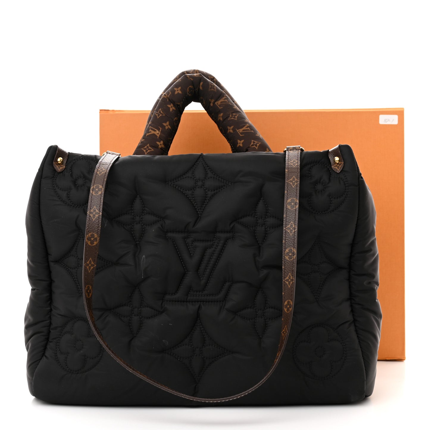 Econyl Monogram Pillow Giant Onthego MM Black