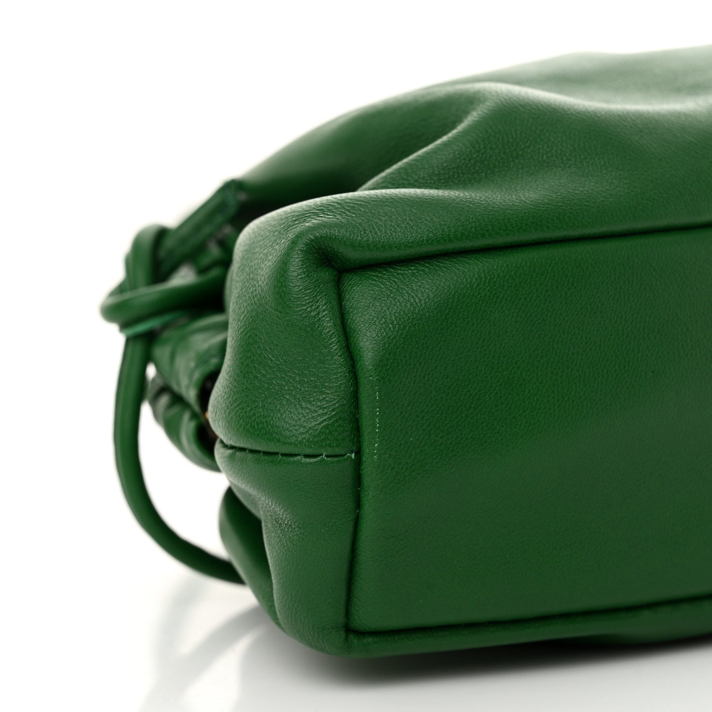 Lambskin Mini Cloud Clutch Green