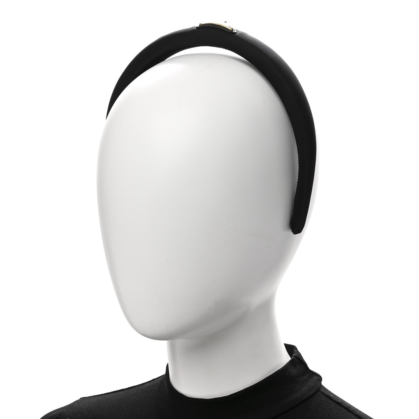 Re-Nylon Metal Triangle Logo Headband Black