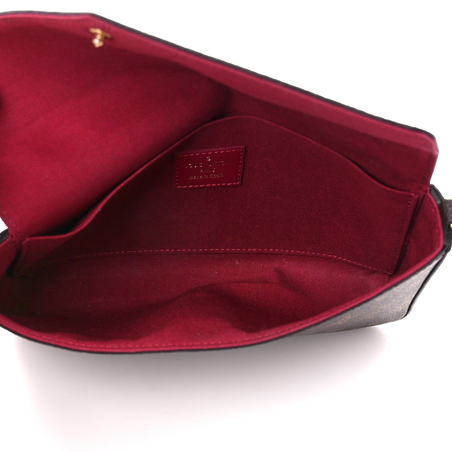 Monogram Pochette Felicie Chain Wallet Fuchsia
