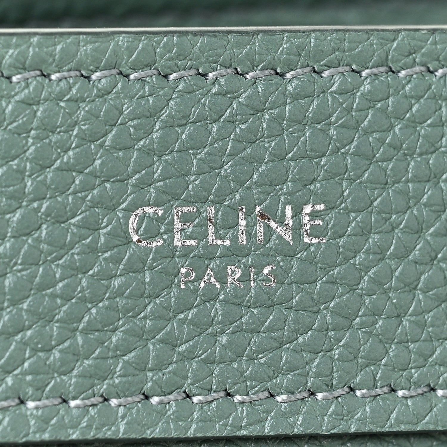 Celine Drummed Calfskin Nano Luggage Celadon 7 of 10