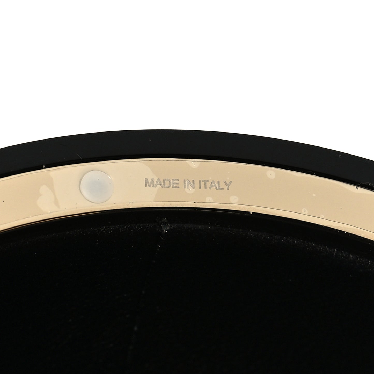 Resin Plexi CC Round Camellia Minaudiere Clutch Black White