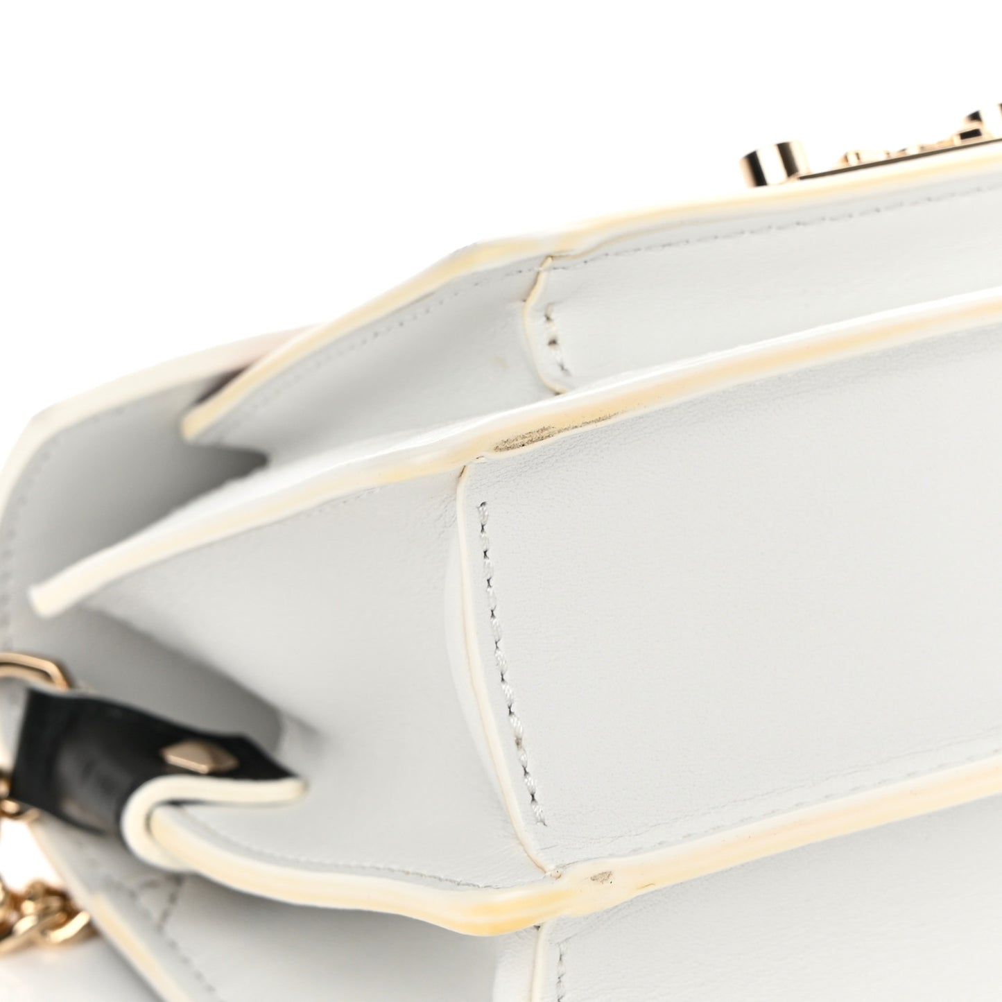 Calfskin Visetos Mini Patricia Crossbody Bag Cognac Black