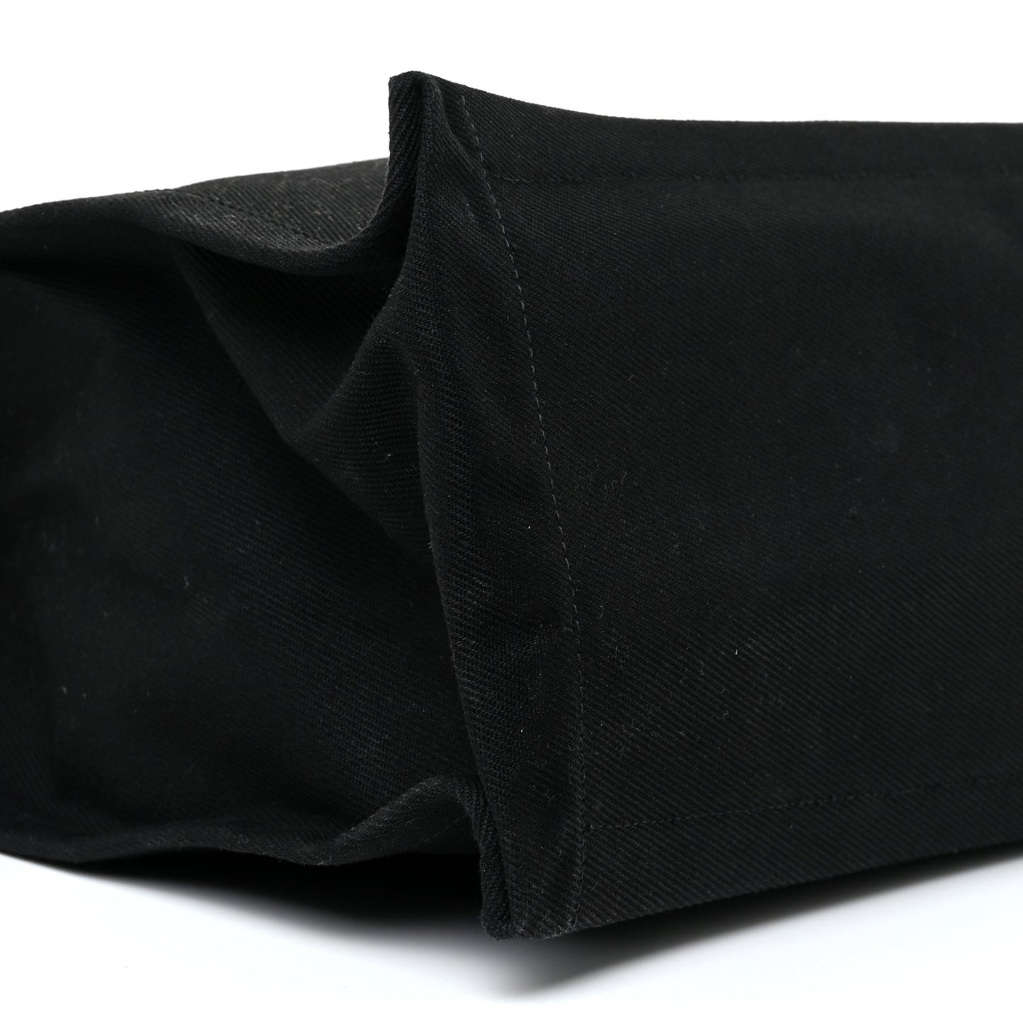 Linen Calfskin Rive Gauche Tote Black