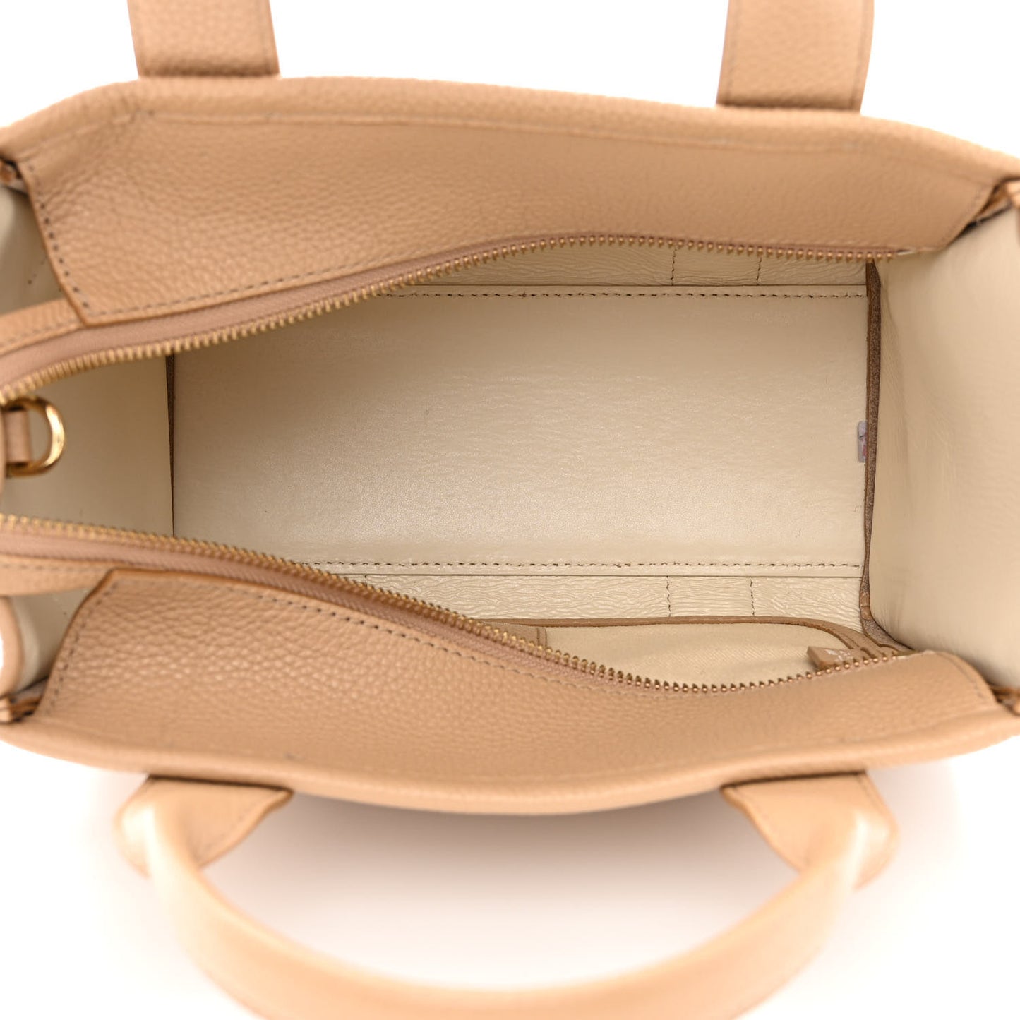 Grained Calfskin Small The Tote Bag Camel