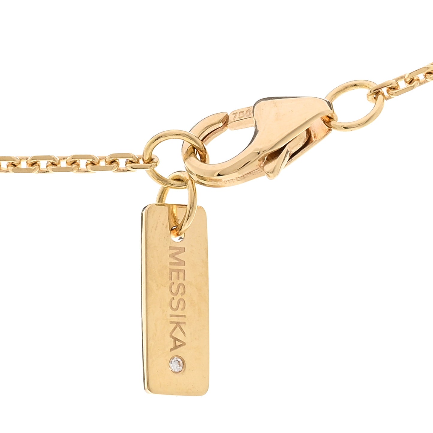 18K Yellow Gold Diamond Move Uno Pave Necklace