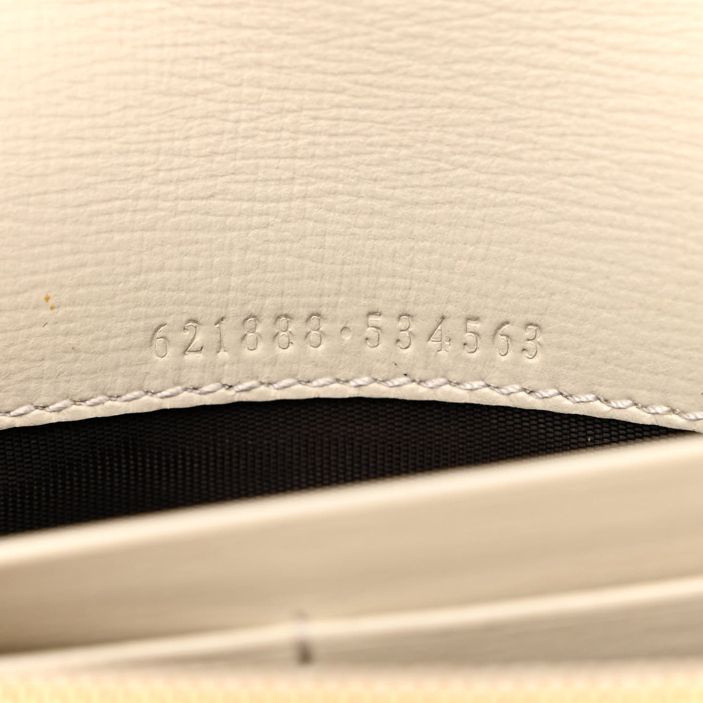 GG Supreme Monogram Azalea Calfskin Horsebit 1955 Wallet On Chain Beige Ebony Mystic White