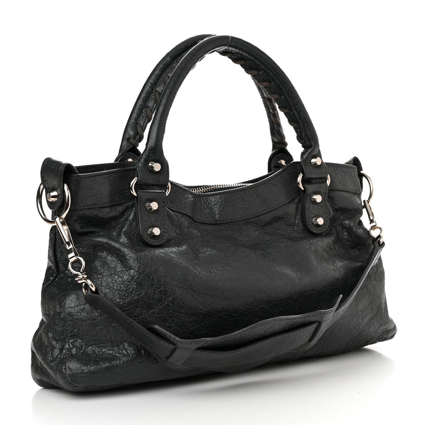 Agneau Classic Silver Hardware First Gris Fossile