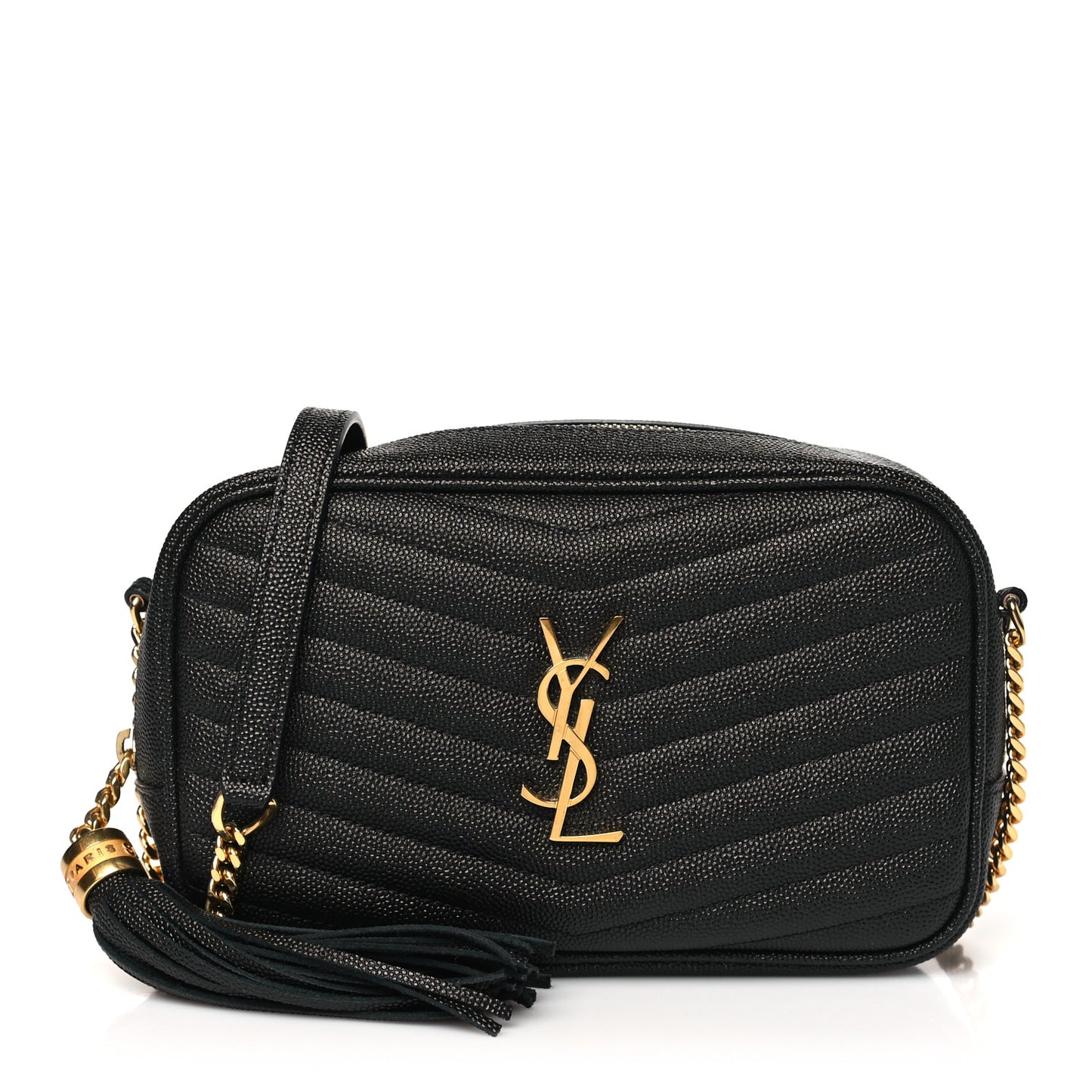 Grain De Poudre Matelasse Monogram Mini Lou Camera Bag Black