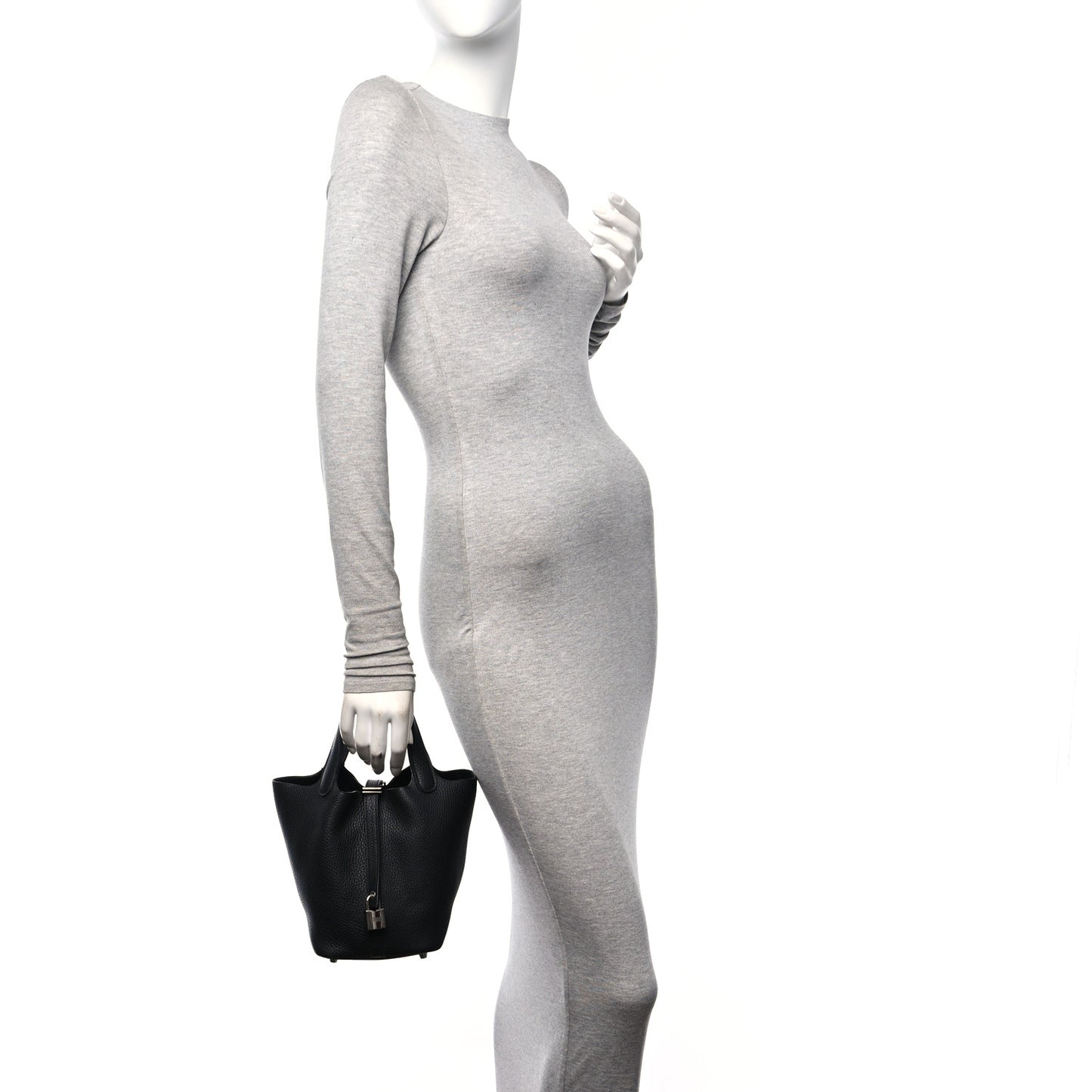 Taurillon Clemence Picotin Lock 18 PM  Black