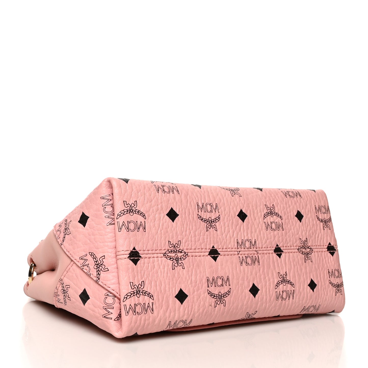 Calfskin Visetos Essential Flap Small Shoulder Bag Soft Pink