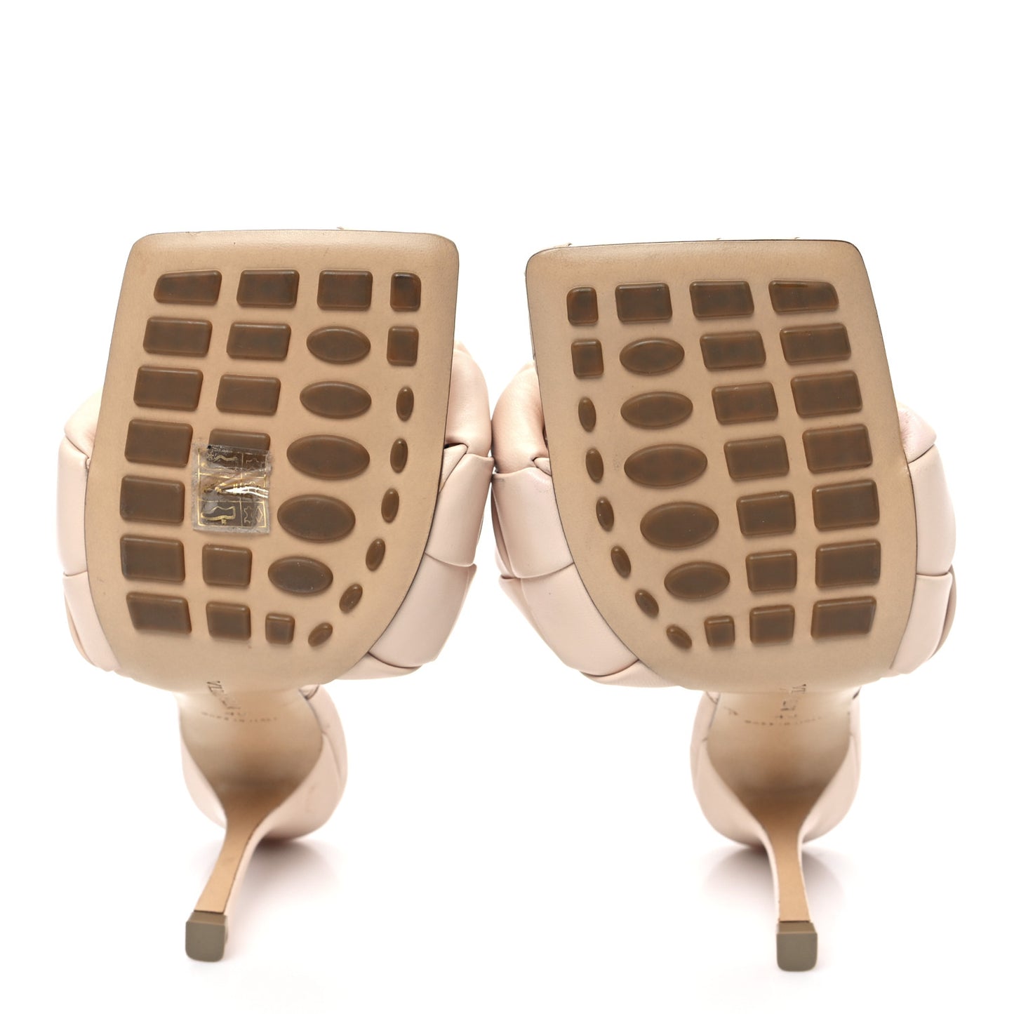Nappa Maxi Intrecciato Lido Mule Sandals 40 Cipria