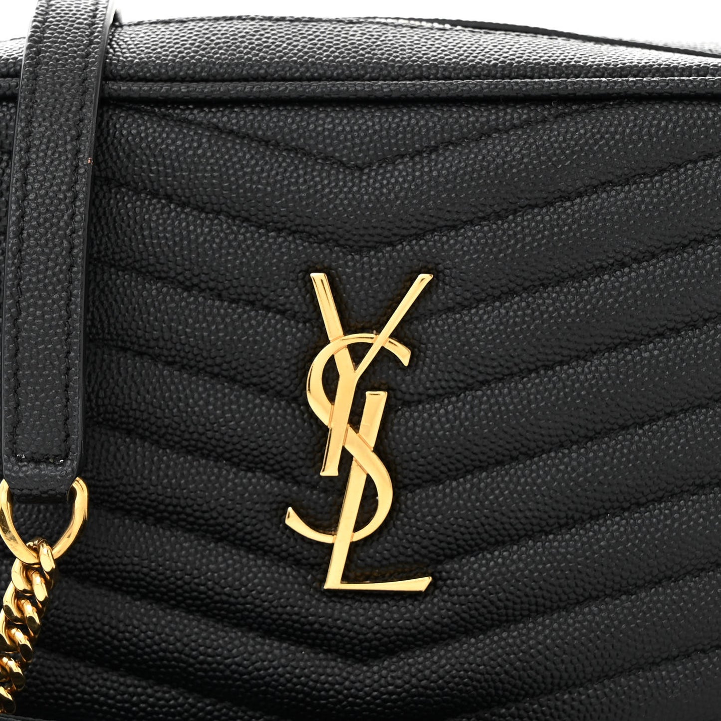 Grain De Poudre Matelasse Monogram Mini Lou Camera Bag Black