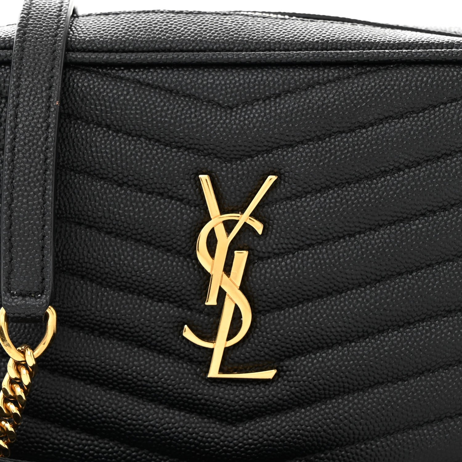 Saint Laurent Grain De Poudre Matelasse Monogram Mini Lou Camera Bag Black 8 of 12