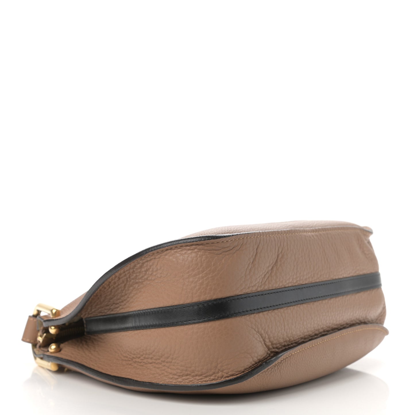Grained Calfskin Small Hayley Hobo Nut