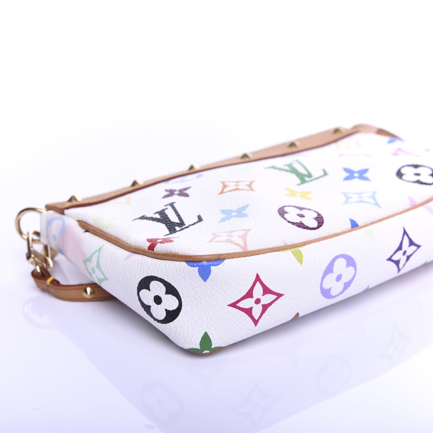 Monogram Multicolor Pochette Accessories White
