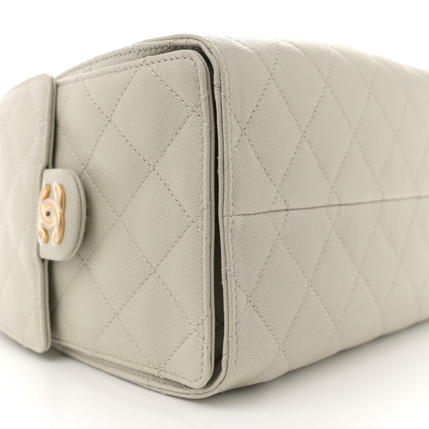 Caviar Quilted Small Chanel 25 Handbag Light Grey
