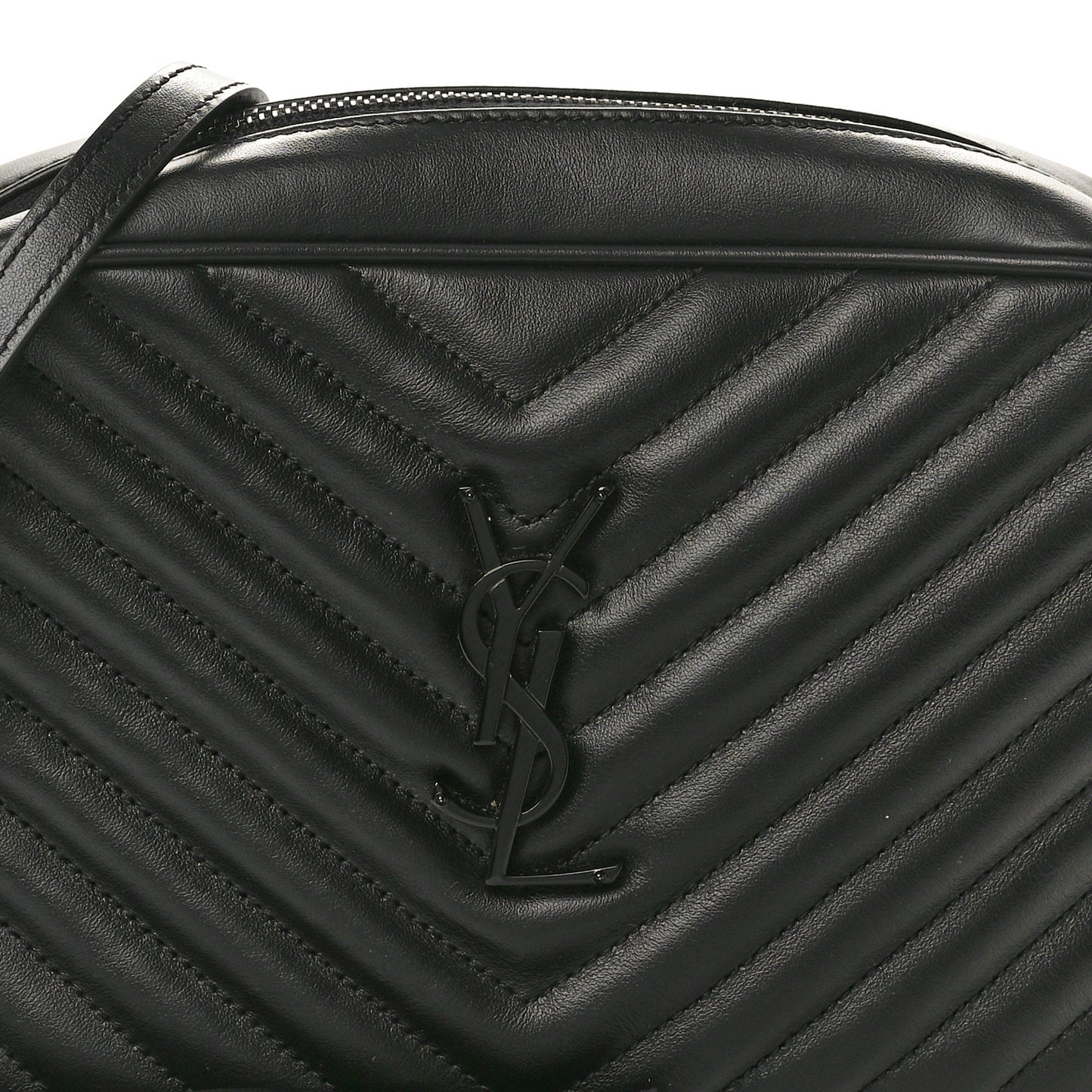 Calfskin Matelasse Monogram Monochrome Lou Camera Bag Black