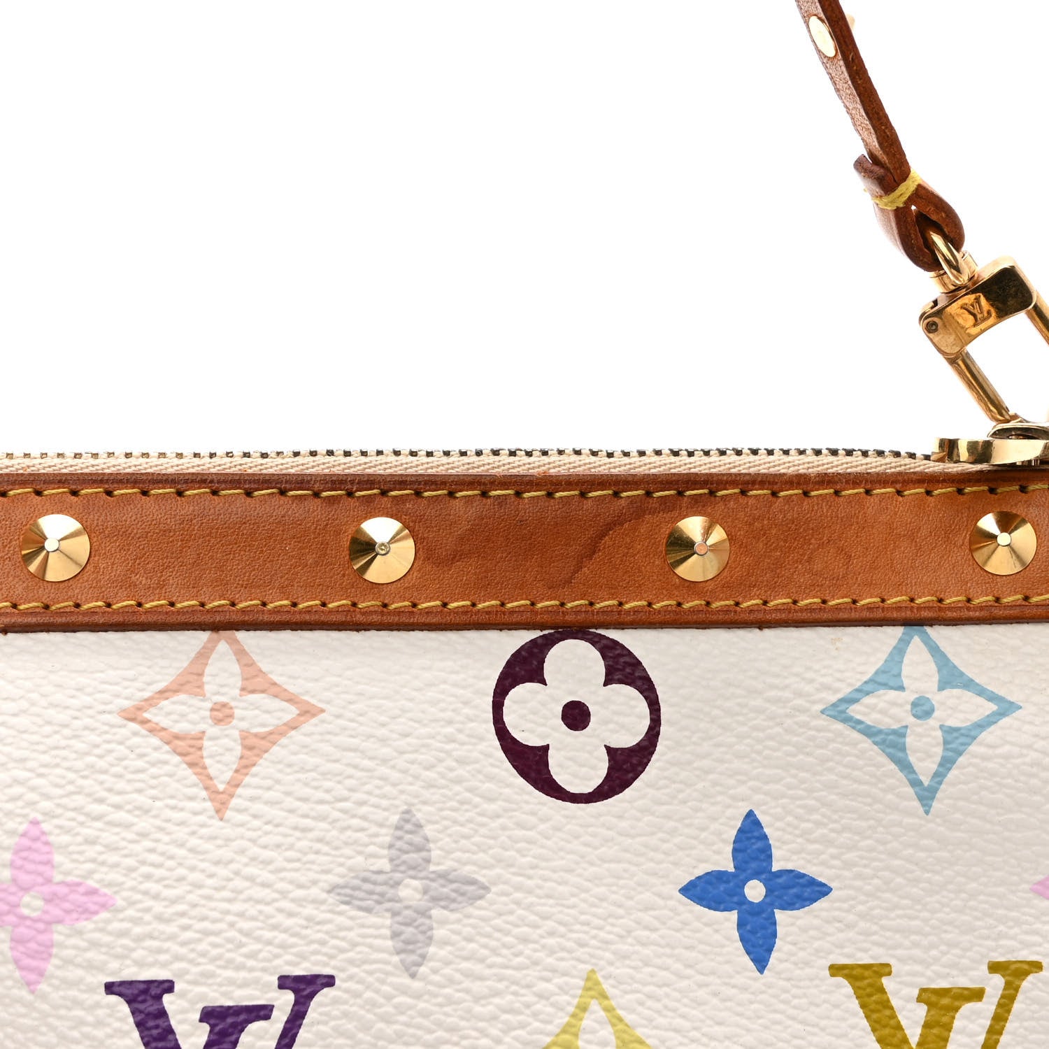 Louis Vuitton Monogram Multicolor Pochette Accessories White 11 of 12
